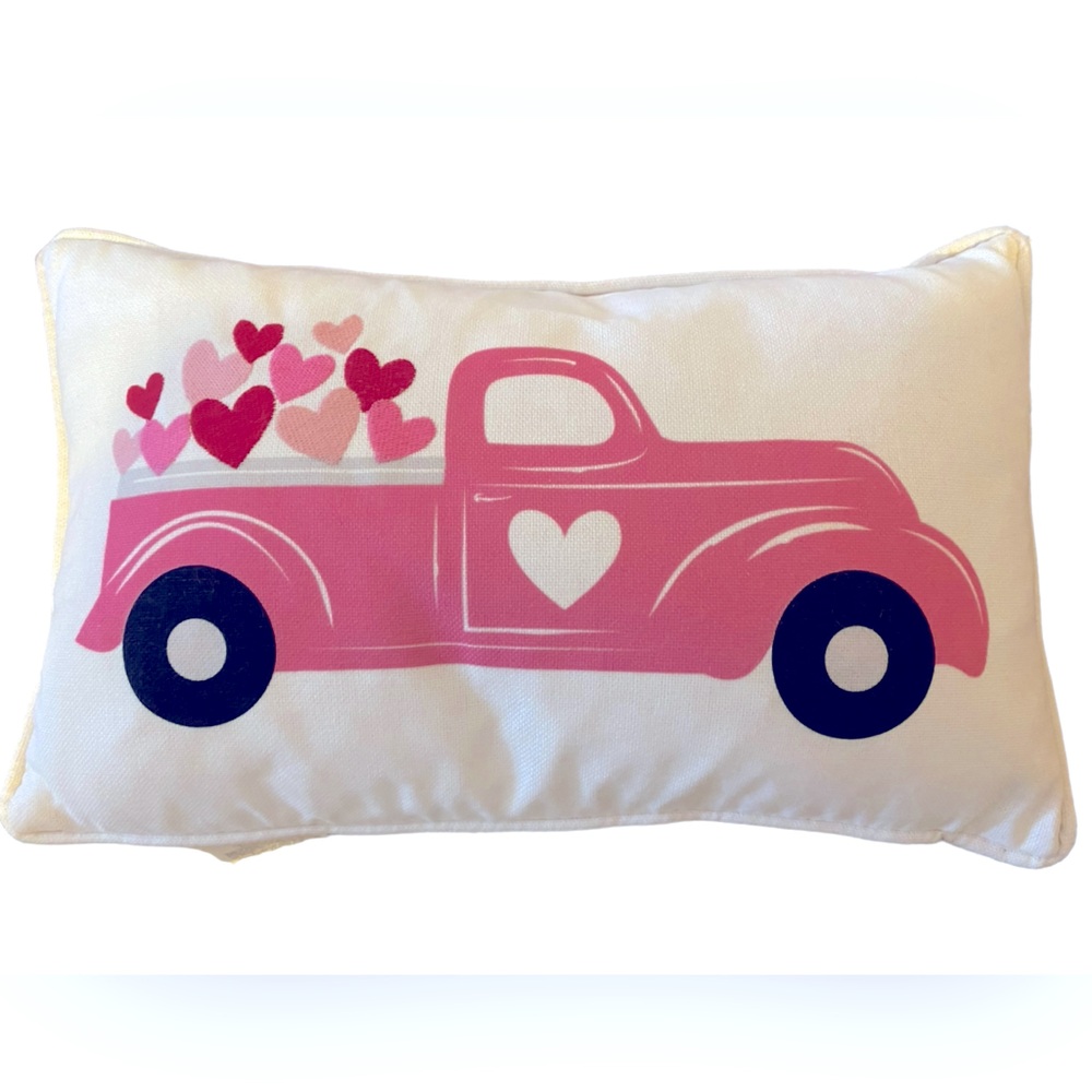 {NWT} Cute THRO Accent Pillow White & Pink